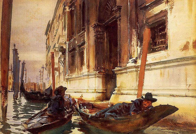John Singer Sargent Gondolier's Siesta  by John Singer Sargent Private Colleciton oil painting picture